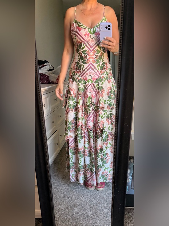 Parker Dresses & Skirts - Parker Floral Tiered Maxi Dress in Pink & Green